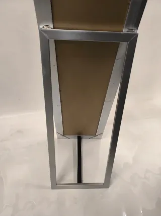 Espejo de pie plateado