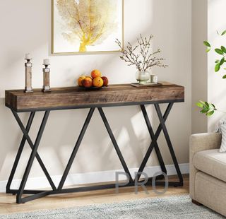 Tavolo consolle con base in metallo - Tribesigns