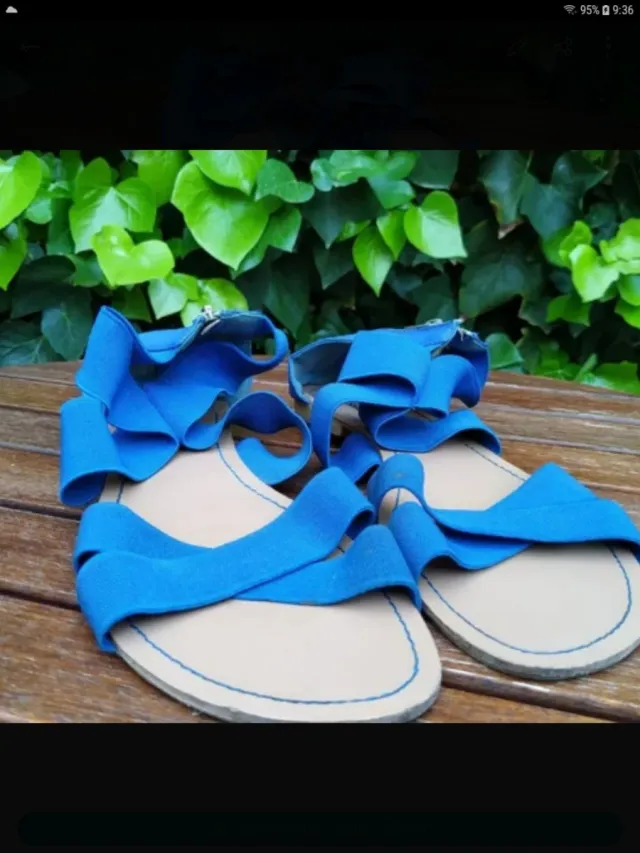 Sandalias planas azules Talla 40