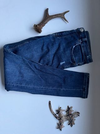 Vaqueros pitillo azul oscuro