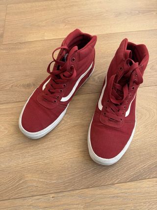Zapatillas Vans Altas Rojas Oscuras