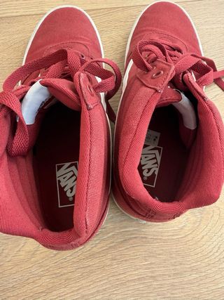 Zapatillas Vans Altas Rojas Oscuras
