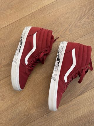 Zapatillas Vans Altas Rojas Oscuras