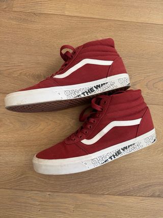 Zapatillas Vans Altas Rojas Oscuras