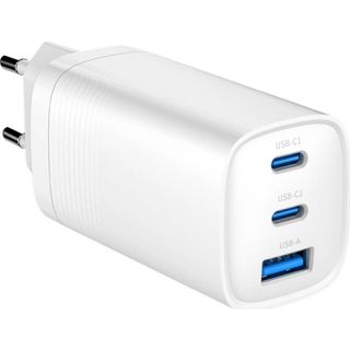 Caricabatterie da parete 3USB 65W QC 3.0 Bianco NUOVO 2 pz