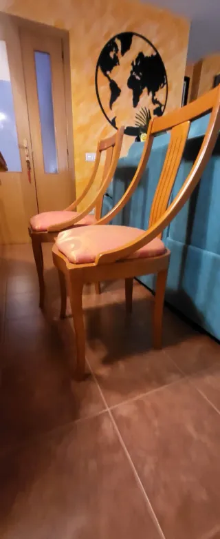 Mesa comedor y 6 sillas madera