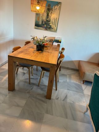 Mesa comedor madera pino 4-6 personas