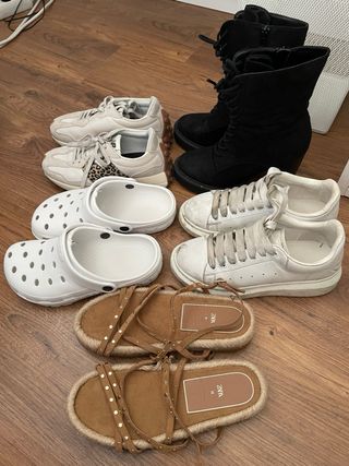 Lote Zapatos Talla 38: Botas, Zapatillas y Sandali