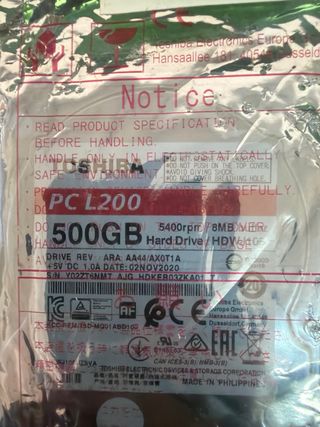 Disco Duro Toshiba L200 500GB 2.5" SATA