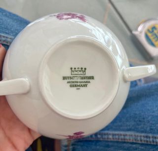 Servizio da tè/caffè in porcellana con zuppiera