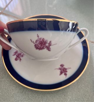 Servizio da tè/caffè in porcellana con zuppiera