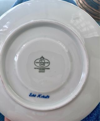 Servizio da tè/caffè in porcellana con zuppiera