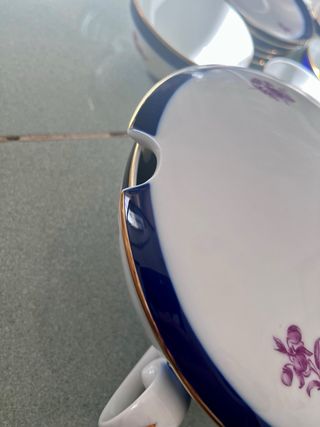 Servizio da tè/caffè in porcellana con zuppiera