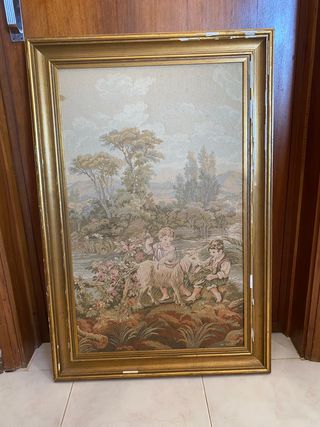 Quadro Tapeçaria Pastoril 84x56 cm