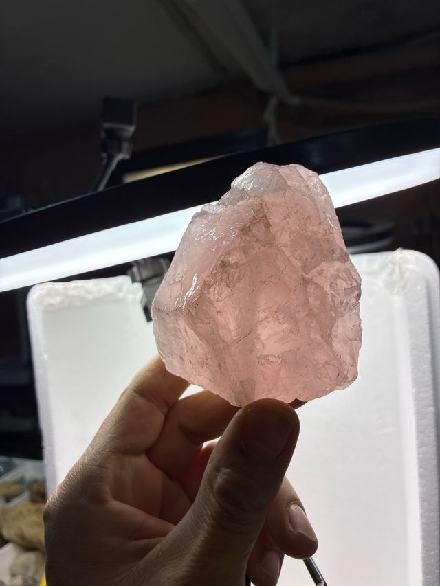 Quartzo Rosa Naturale con Base