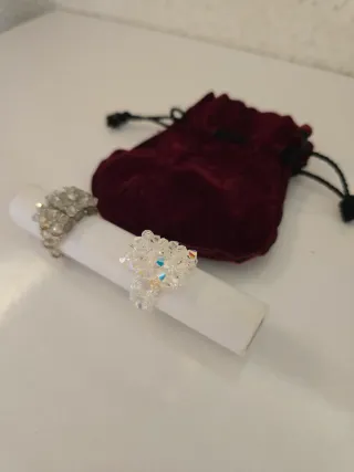 Anillos de bisutería de cristal