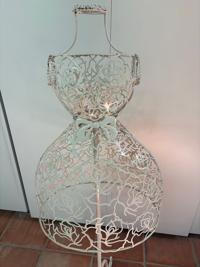 Maniquí Colgador Metal Blanco