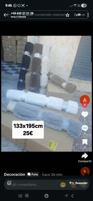 Tappeto 133x195cm Beige