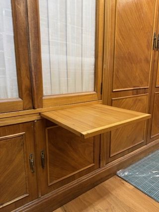 Armario de castaño con cama central 3,20mts