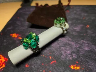 Anillos Bisutería Verde Ajustables