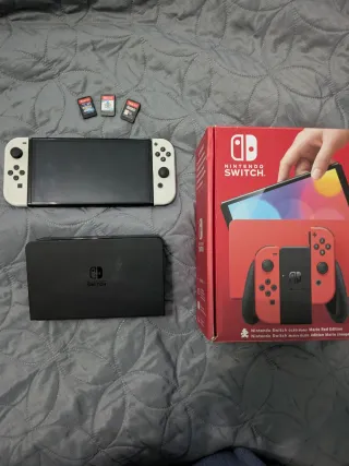 Nintendo Switch OLED con extras