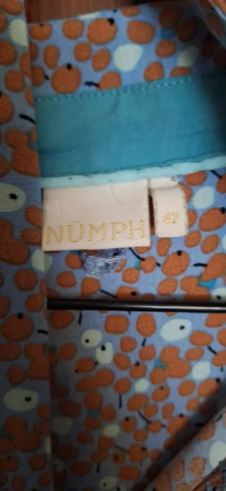 Vestido Nümph floral azul y marrón talla 42