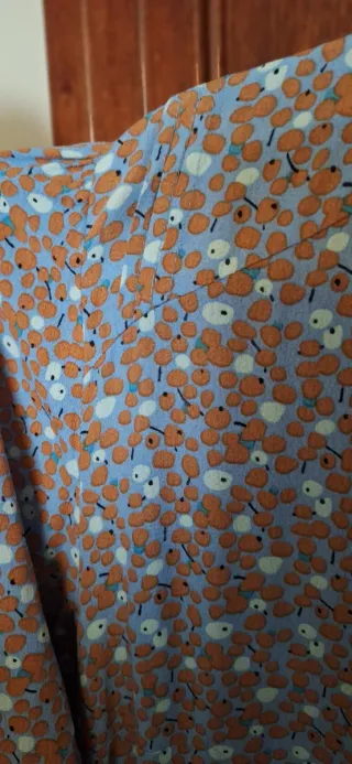 Vestido Nümph floral azul y marrón talla 42