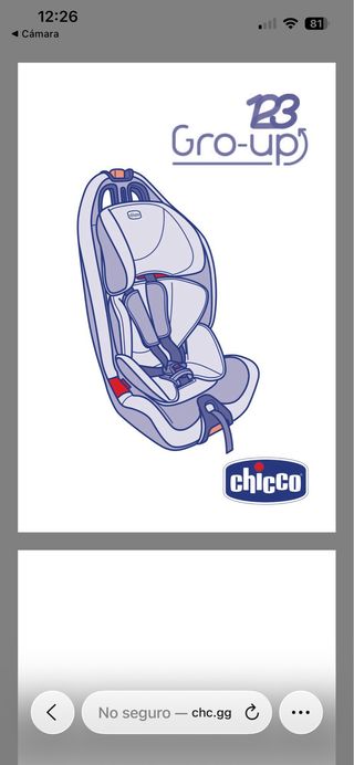 Silla coche Chicco niños