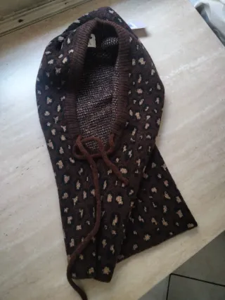 Balaclava maculato animalier 50%lana 50% acrilico
