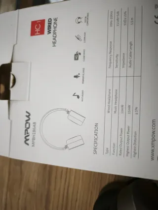 Cuffie Mpow con cavo