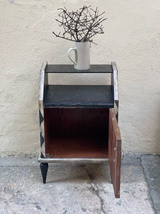 Comodini Vintage Dipinti Arlecchino Rombi