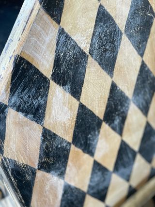 Comodini Vintage Dipinti Arlecchino Rombi