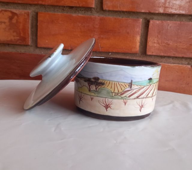 Plato y salsera cerámica vintage