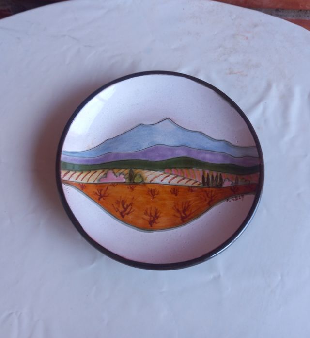 Plato y salsera cerámica vintage