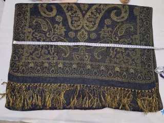 Echarpe azul con estampado paisley