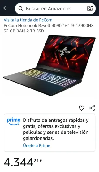 Super oferta PcCom Revolt 4090  i9-13900HX 32GB 2T