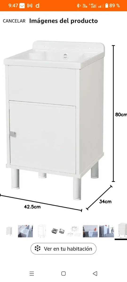 Mini lavandino in resina bianco