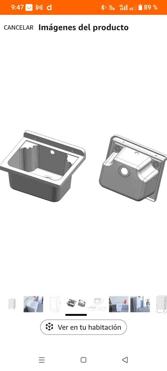 Mini lavandino in resina bianco