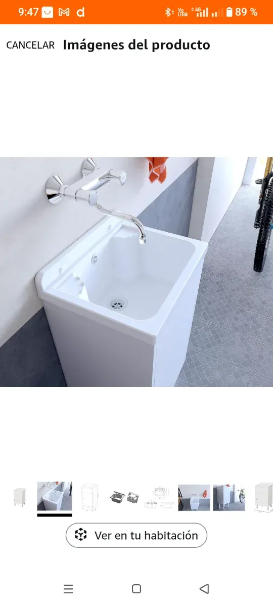 Mini lavandino in resina bianco