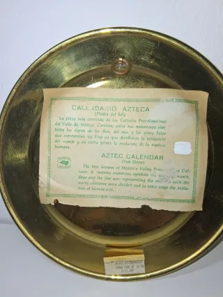Plato Calendario Azteca Esmaltado 20cm