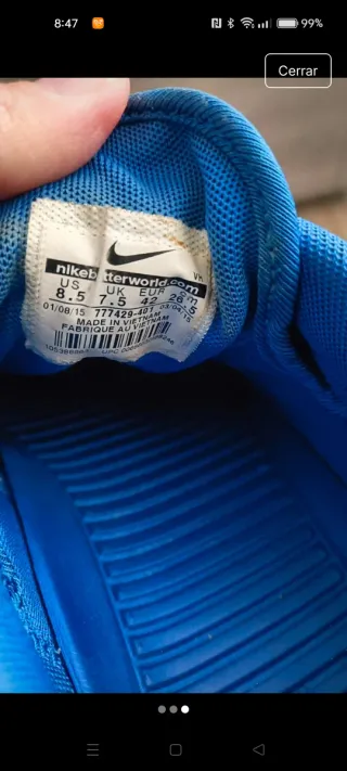 Zapatos Nike Azules y Blancos