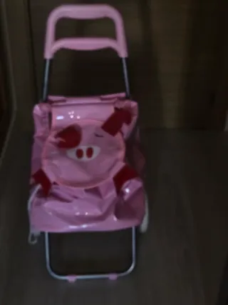 Carrito de la compra rosa brillante