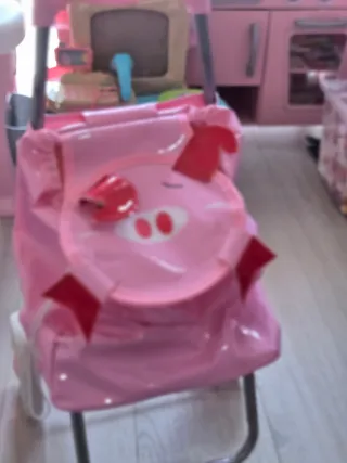 Carrito de la compra rosa brillante