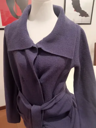 Cappotto lungo Maliparmi donna blu