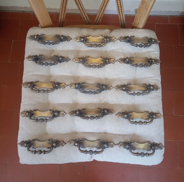 15 Tiradores Vintage Metal Dorado 12,5 cm