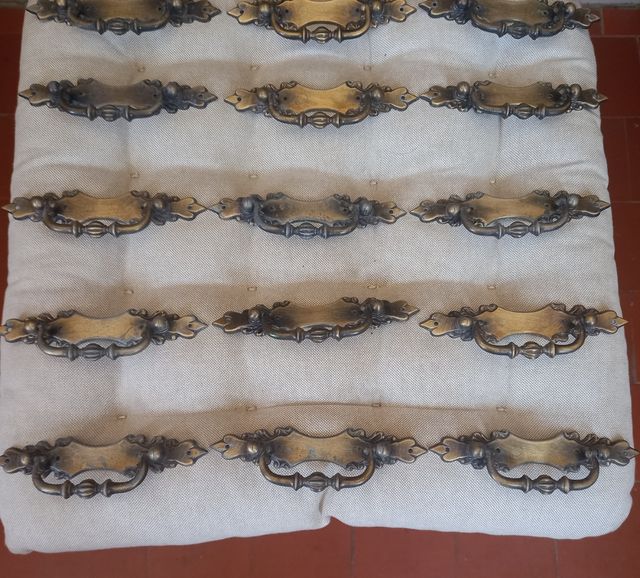 15 Tiradores Vintage Metal Dorado 12,5 cm