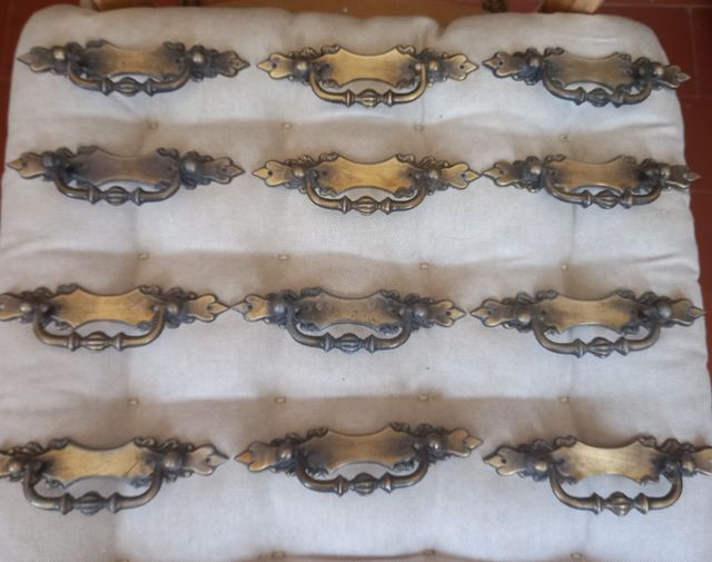 15 Tiradores Vintage Metal Dorado 12,5 cm