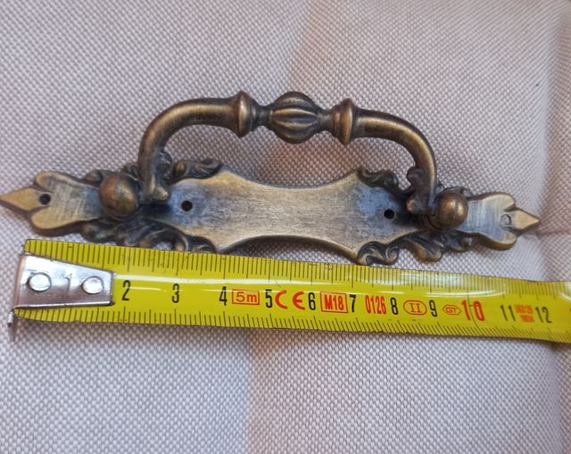 15 Tiradores Vintage Metal Dorado 12,5 cm