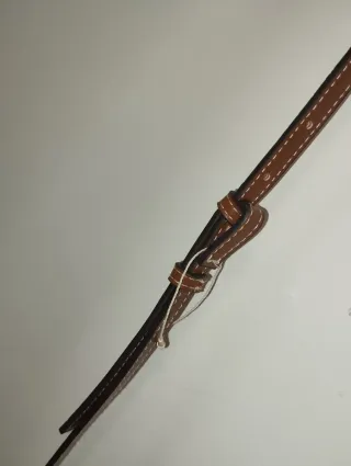 Bolso de mimbre y piel marrón