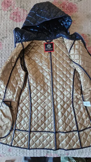 Chaqueta acolchada azul mujer